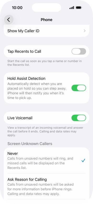 Press Show My Caller ID.