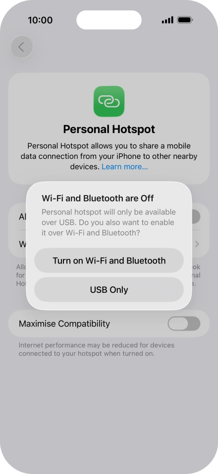 If Wi-Fi is turned off, press Turn on Wi-Fi and Bluetooth.