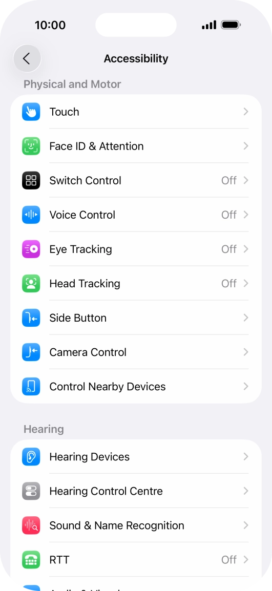 Press the required category below 