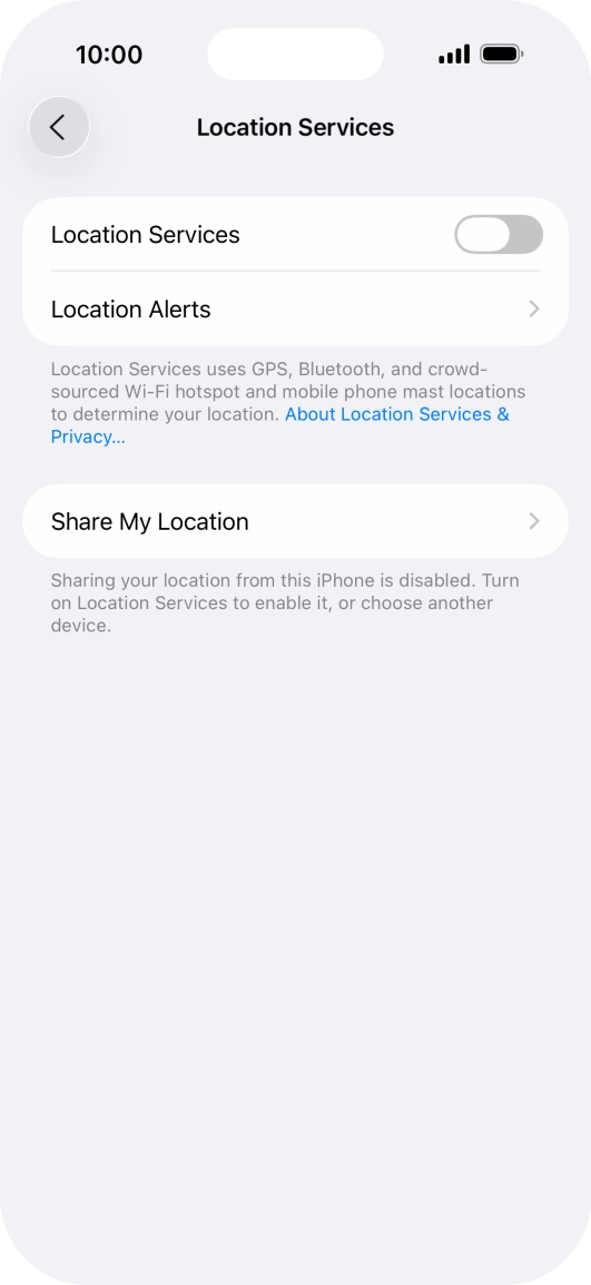 Press the indicator next to 