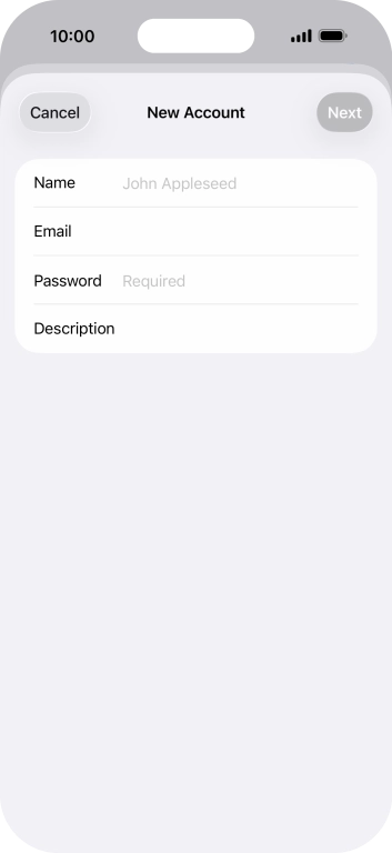 Press Name and key in the required sender name.