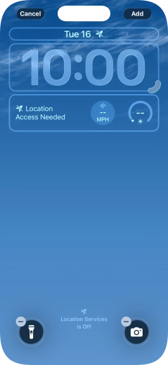 To customise the way the lock screen date is displayed, press the date widget and follow the instructions on the screen to find the required widget display mode.