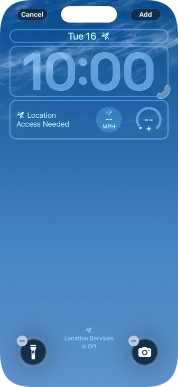 To customise the way the lock screen date is displayed, press the date widget and follow the instructions on the screen to find the required widget display mode.