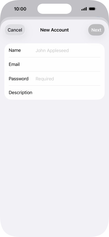 Press Name and key in the required sender name.