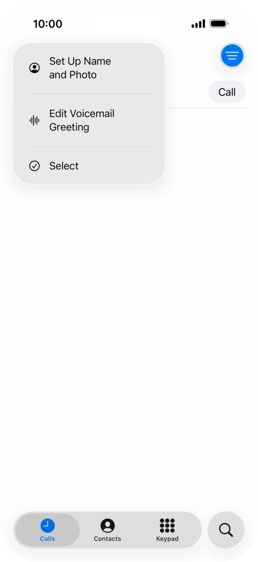 Press Edit Voicemail Greeting.