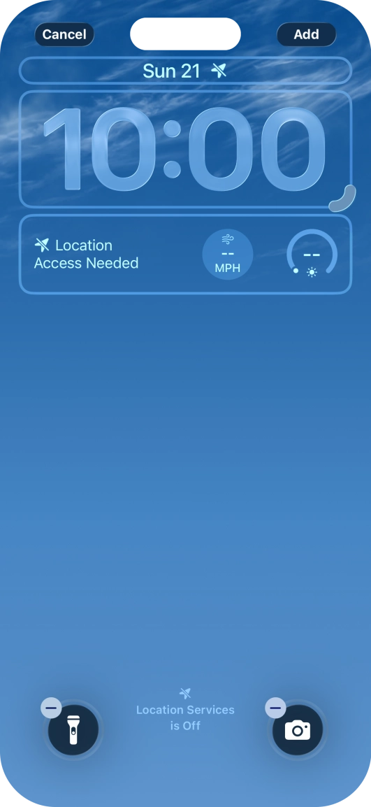 To customise the way the lock screen date is displayed, press the date widget and follow the instructions on the screen to find the required widget display mode.