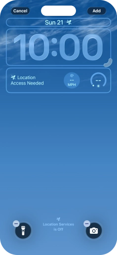 To customise the way the lock screen date is displayed, press the date widget and follow the instructions on the screen to find the required widget display mode.