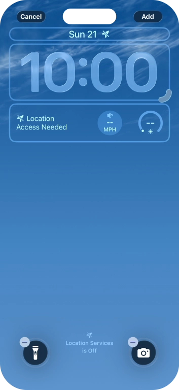 To customise the way the lock screen date is displayed, press the date widget and follow the instructions on the screen to find the required widget display mode.