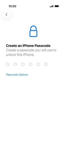 Press Passcode Options.