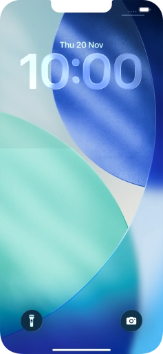 Slide your finger upwards starting from the bottom of the screen.