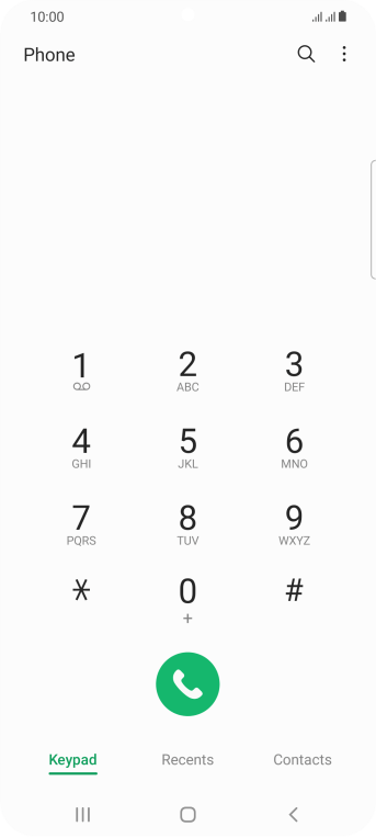 Turning Wi-Fi calling on your Samsung Galaxy S21+ Android 11.0 on or