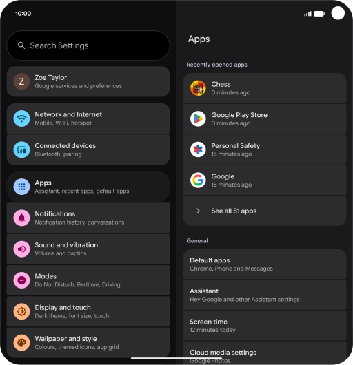 Press See all apps. Press See all apps.