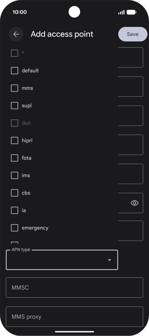 Press default to turn on the setting. Press default to turn on the setting.