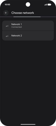 Press the required network.