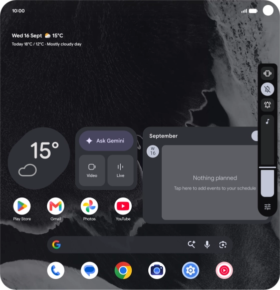 Press the sound mode icon. Press the sound mode icon.