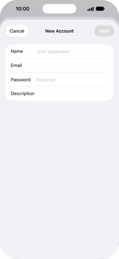 Press Name and key in the required sender name.