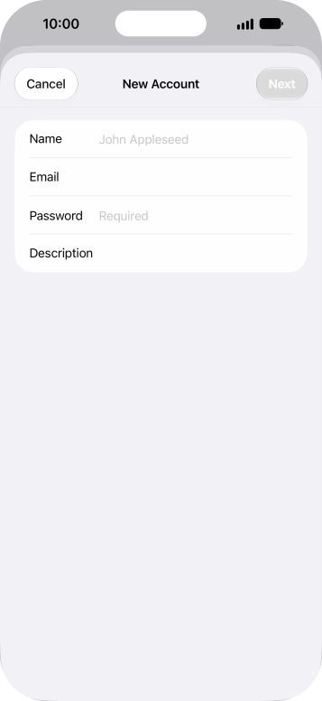 Press Name and key in the required sender name.