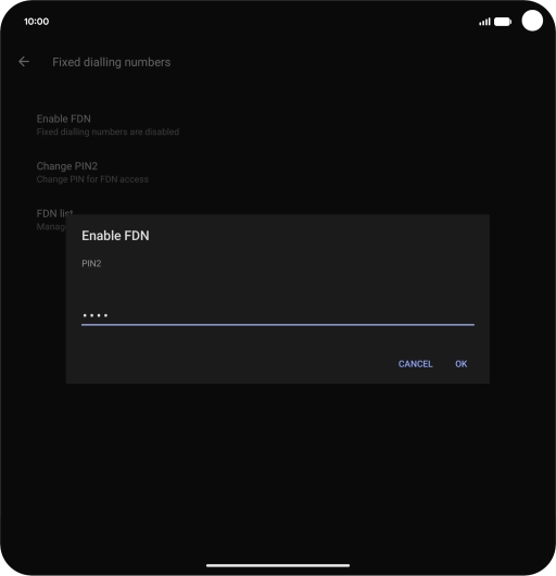 Key in your PIN2 and press OK. The default PIN2 is 0000. Key in your PIN2 and press OK. The default PIN2 is 0000.