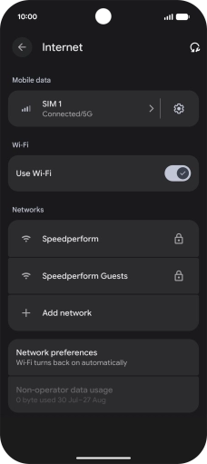 Press the required Wi-Fi network. Press the required Wi-Fi network.
