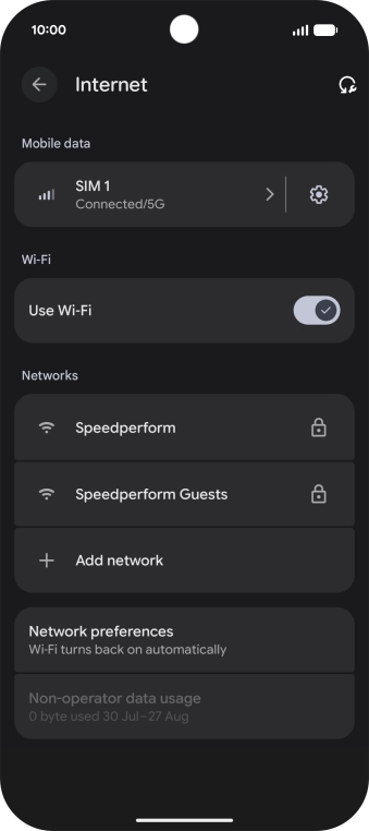 Press the required Wi-Fi network. Press the required Wi-Fi network.