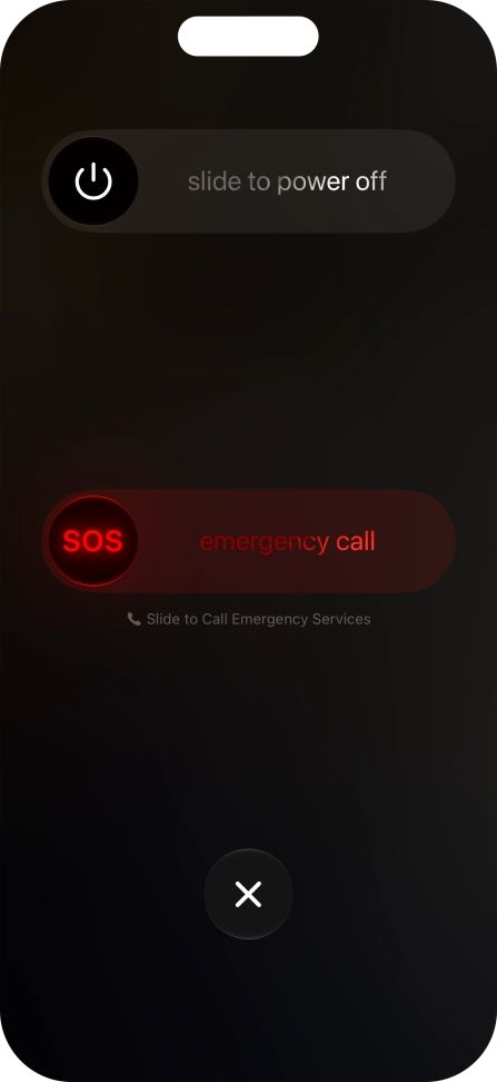 Press and drag the power off icon right.
