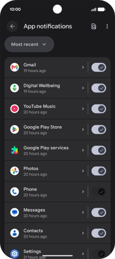 Press the drop down list. Press the drop down list.