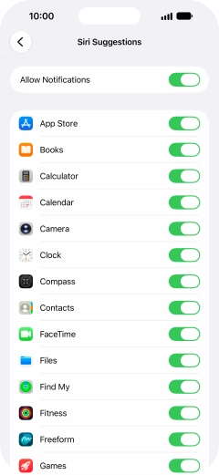 Press the indicator next to 