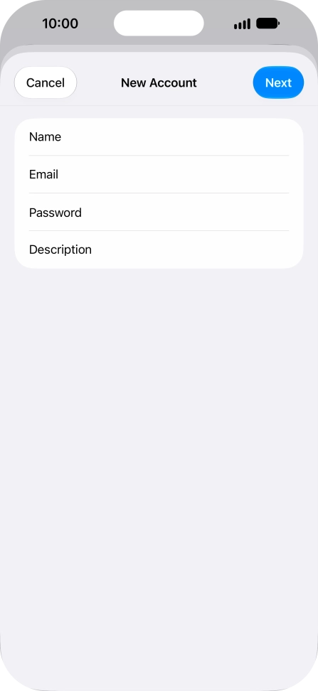 Press Description and key in the required name.
