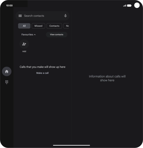 Press the menu icon.