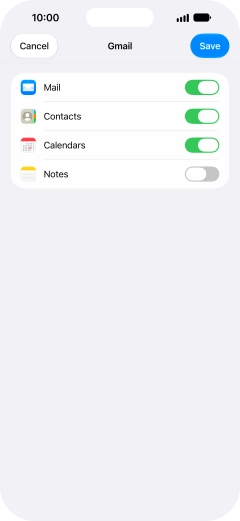 If this screen is displayed, you email account has been recognised and set up automatically. Follow the instructions on the screen to key in more information and finish setting up your phone.