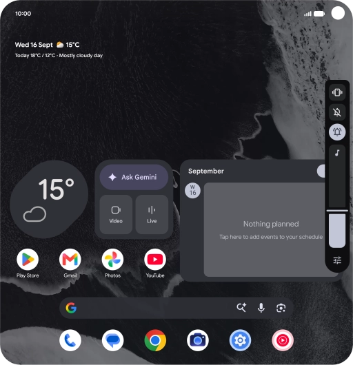 Press the silent mode icon to turn on the function. Press the silent mode icon to turn on the function.