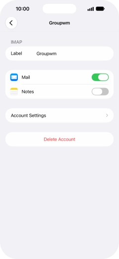 Press Account Settings.