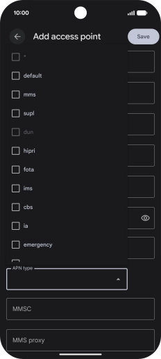 Press mms to turn on the setting.