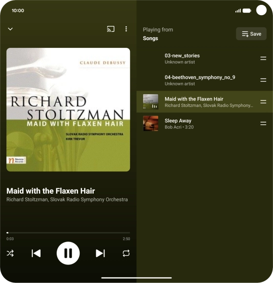 Press arrow right to go to the next audio file. Press arrow right to go to the next audio file.