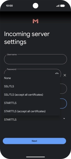 Press SSL/TLS.