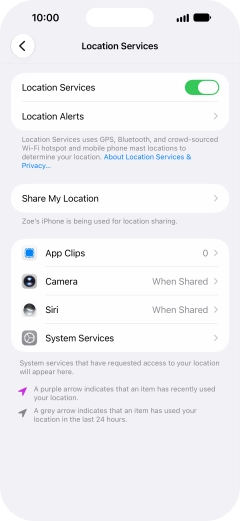 Press the required app.