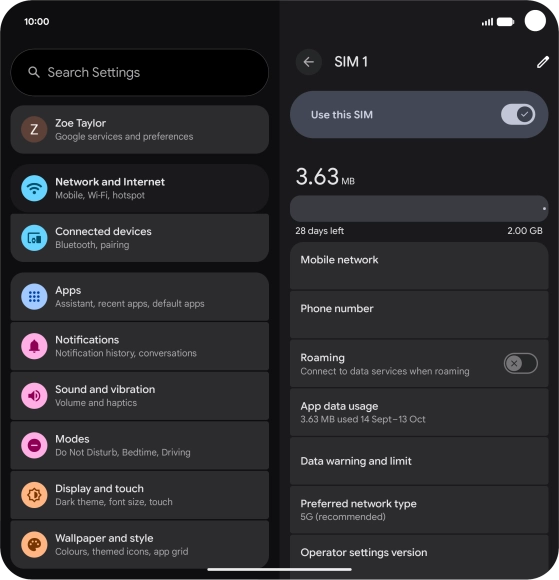 The total data usage is displayed.