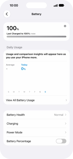 Press Power Mode.