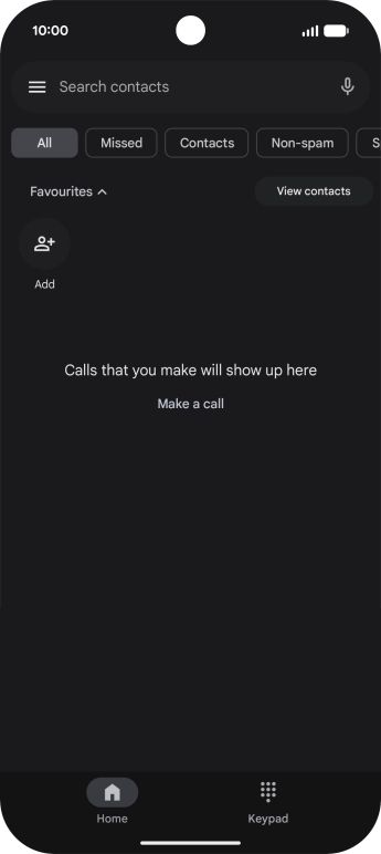 Press the menu icon. Press the menu icon.