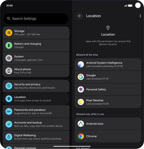 Press the required app.