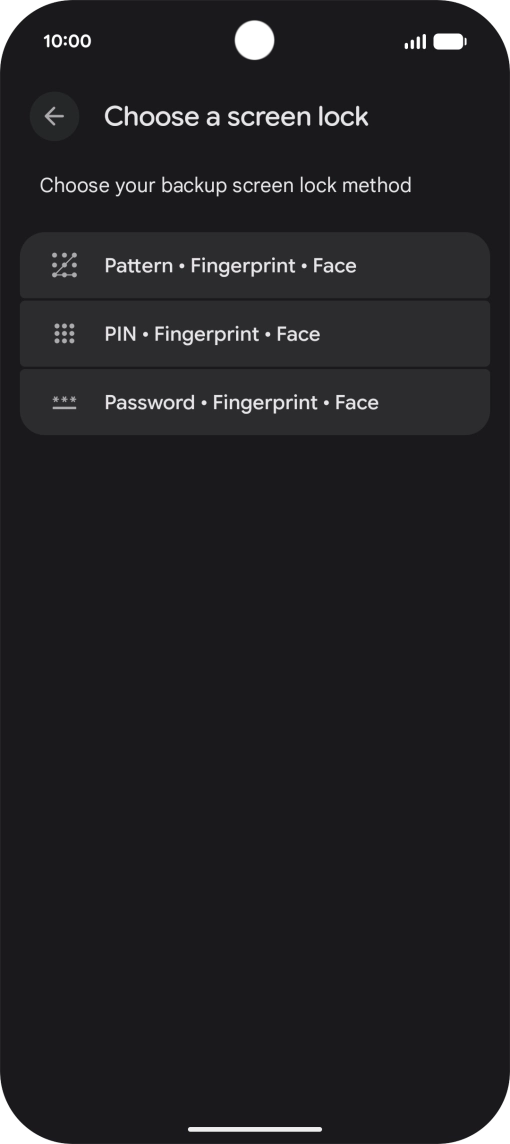Press the required phone lock code and follow the instructions on the screen to create an additional phone lock code. Press the required phone lock code and follow the instructions on the screen to create an additional phone lock code.