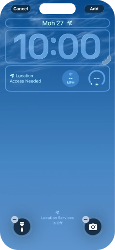 To customise the way the lock screen date is displayed, press the date widget and follow the instructions on the screen to find the required widget display mode.