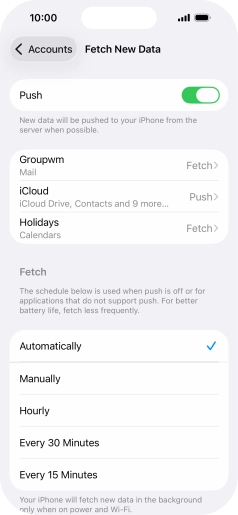 Press the indicator next to 
