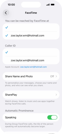 Press the required setting below 