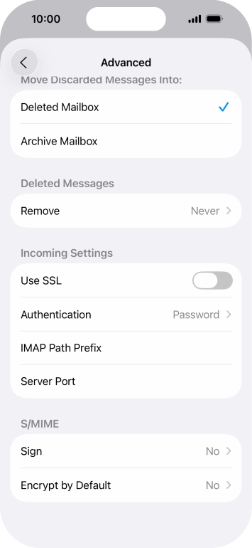 Press the indicator next to 