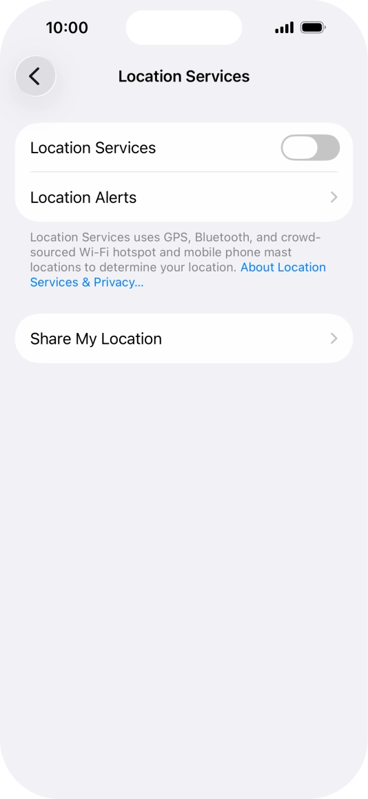 Press the indicator next to 