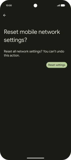 Press Reset settings.