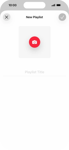 Press the text input field and key in a name for the playlist.