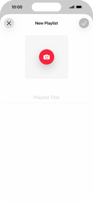Press the text input field and key in a name for the playlist.