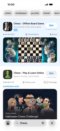 Press the required app.